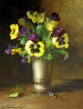 Vase en argent - Huile
