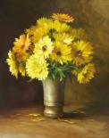 Bouquet doré - Huile