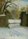 La Grille en hiver - Huile