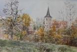 Oisy en Automne - Aquarelle