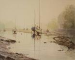 Marée Basse dans la Brume - Aquarelle
